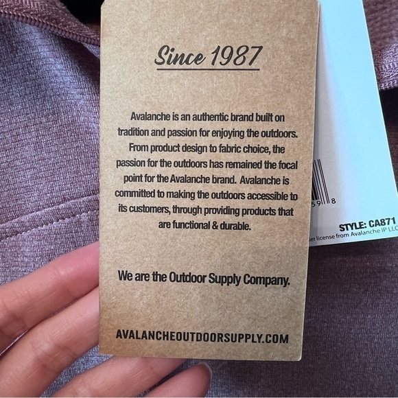 Avalanche Women's Mock Neck Brushed Thermal Pullover Long Sleeve 1/4 Zip Top M - Picture 8 of 12